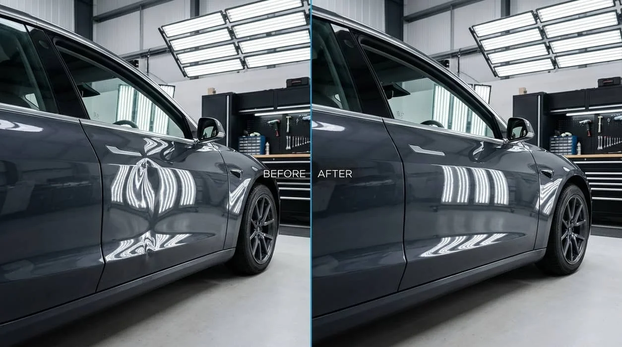 Tesla paintless dent repair